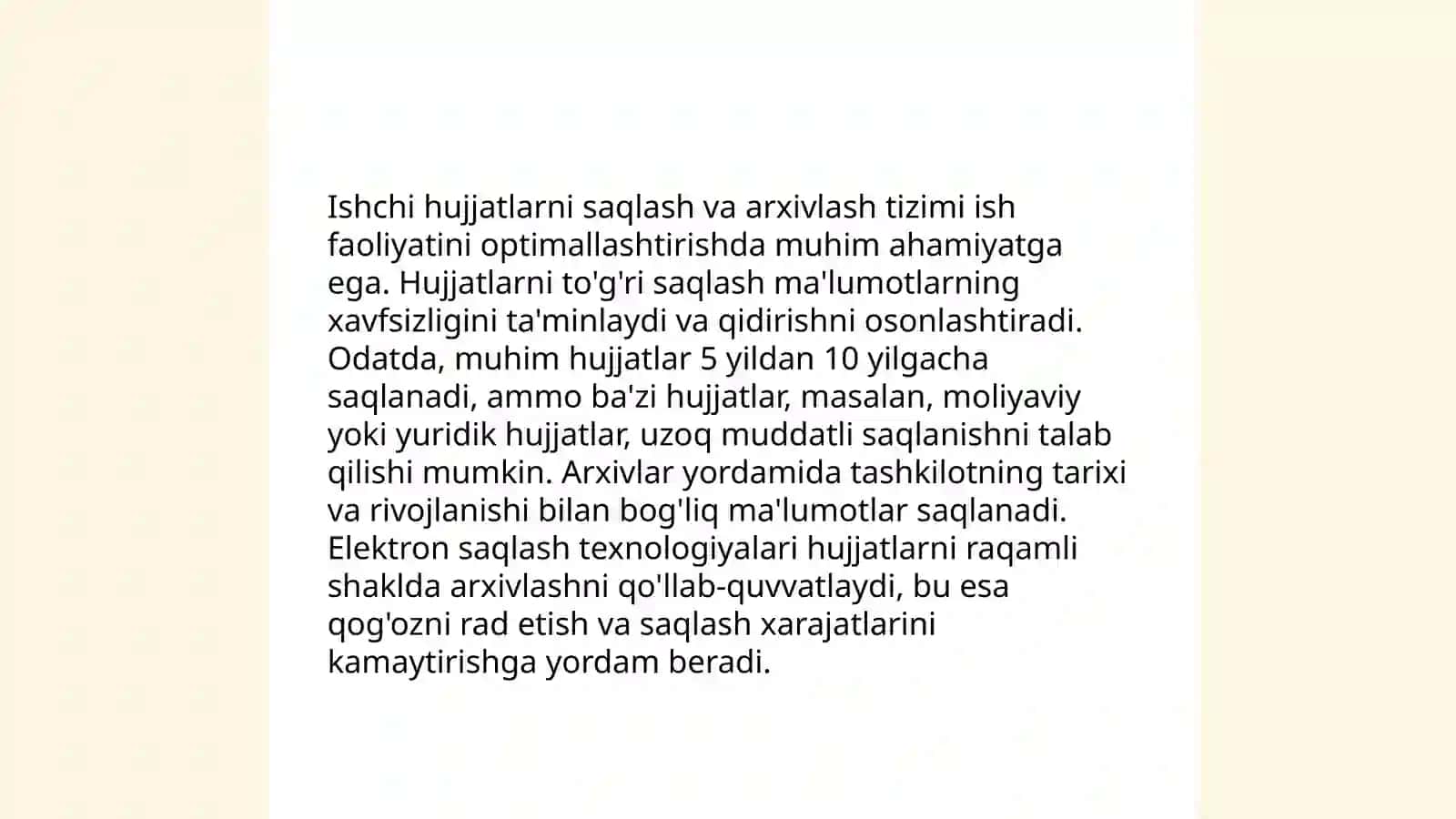 Ishchi hujjatlarni tayyorlashning asosiy qoidalari 4