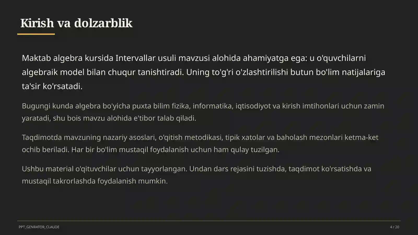 Intervallar usuli (9-sinf) 4