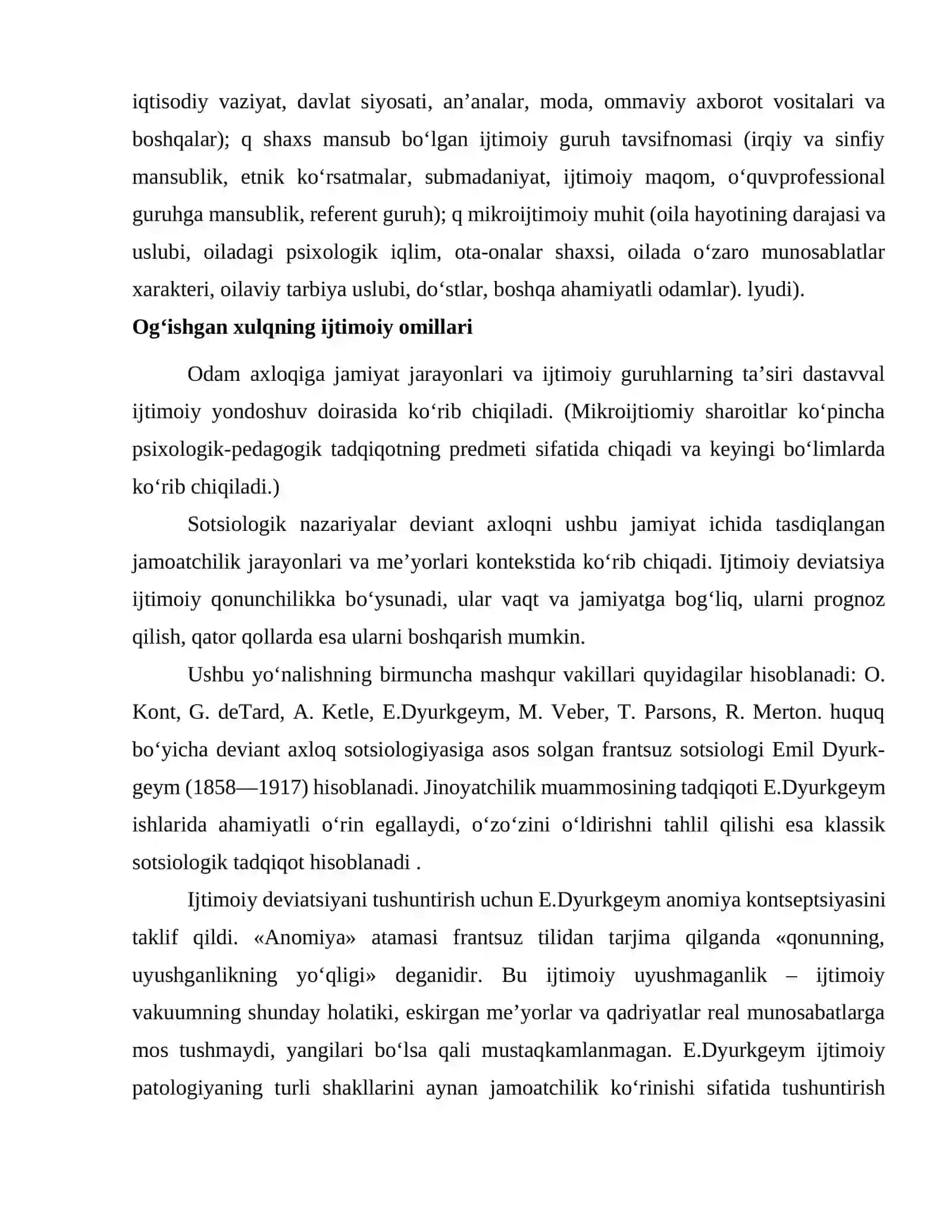 Shaxs ogʻishgan xulqining determinatsiyasida ijtimoiy va tabiiy birlik 4