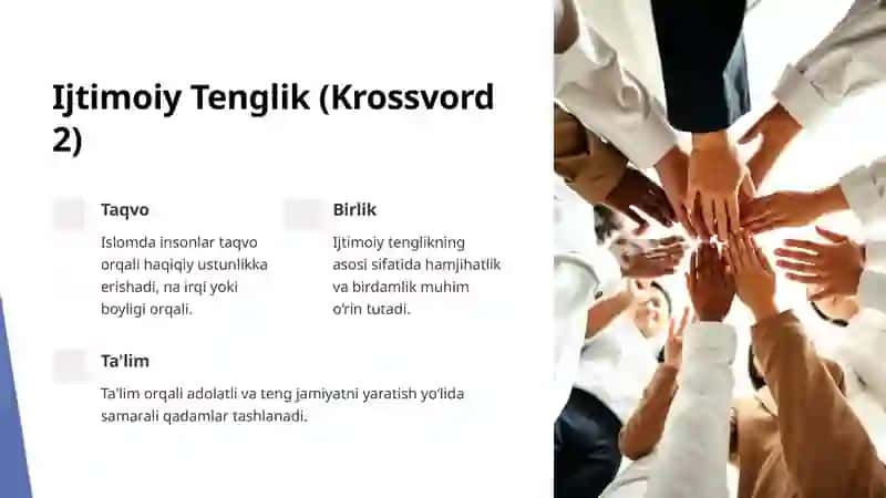 Islomda Inson Huquqlari Himoyasi, Ijtimoiy Tenglik, Adolat va Tolerantlik 4