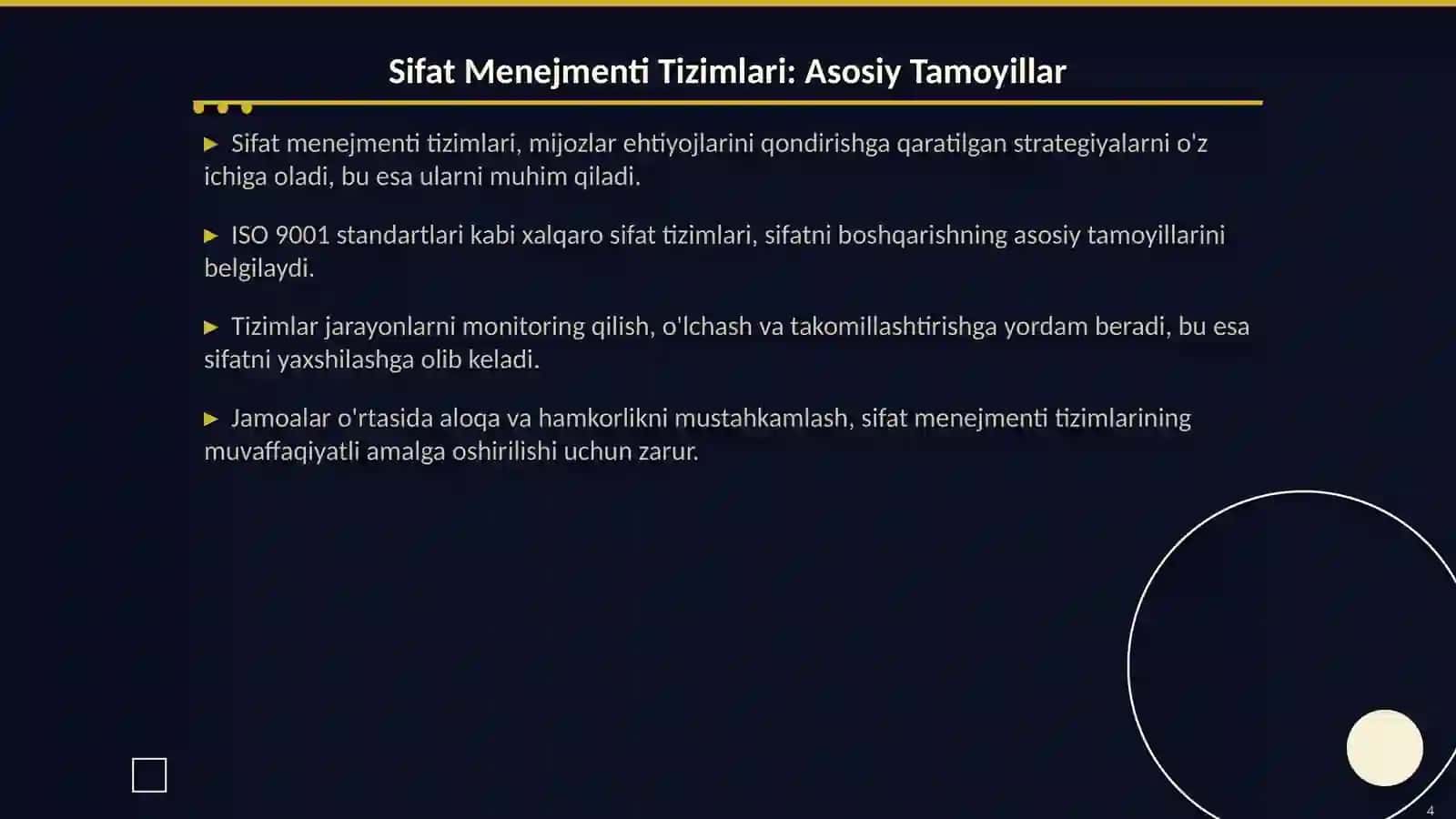 Sifat Menejmenti Tizimlarini Boshqarish 4