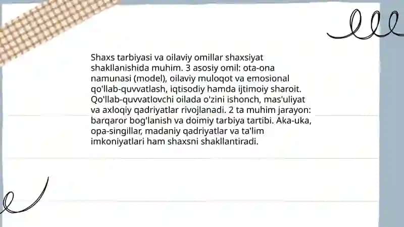 Shaxs va uning xususiyatlari 4