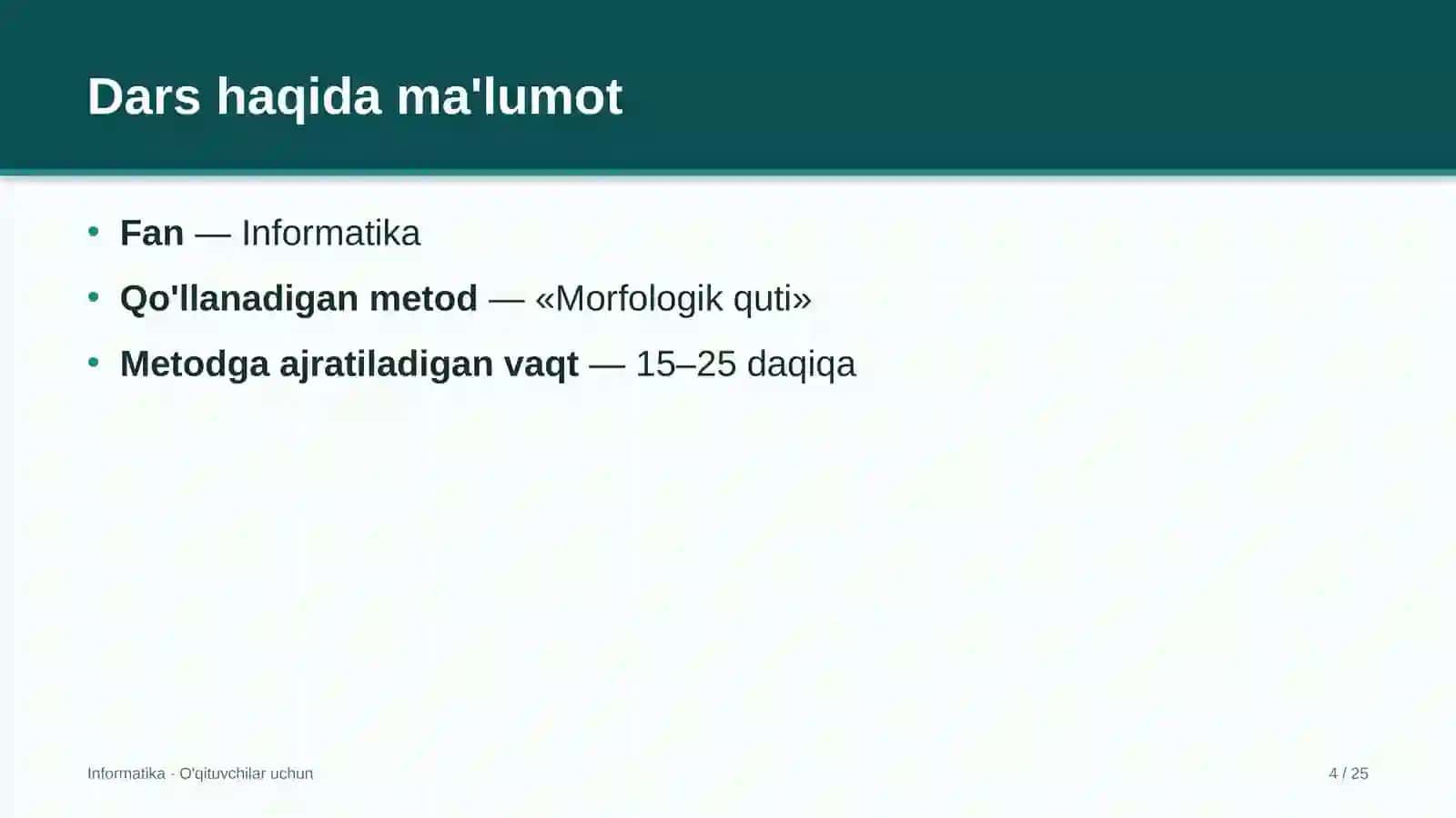 informatika darslarida morfologik quti metodidan foydalanish 6551 4