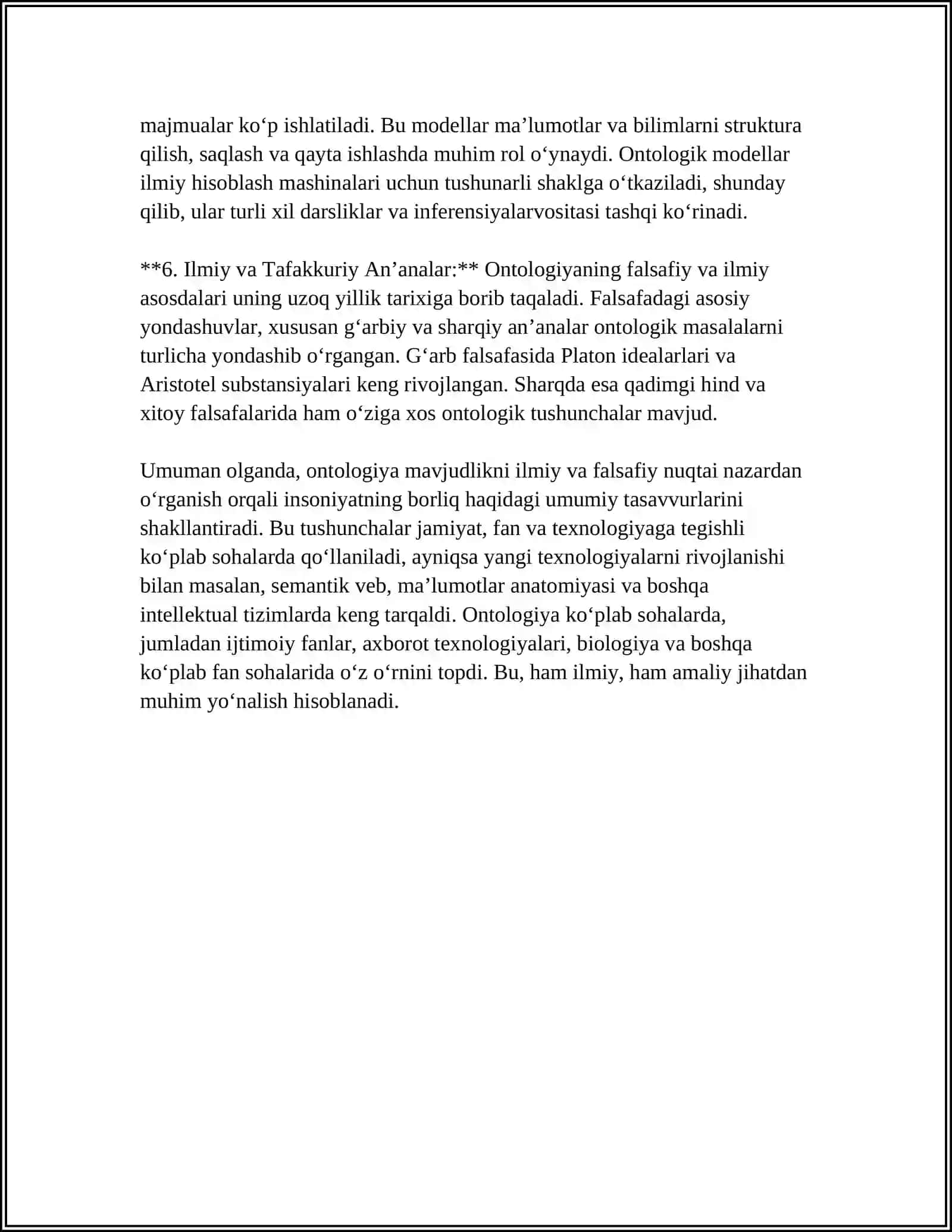 NOKLASSIK ONTOLOGIYANING YÒNALISHLARI VA MOHIYATI 4