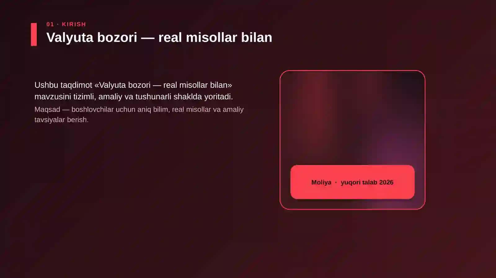 Valyuta bozori — real misollar bilan 4