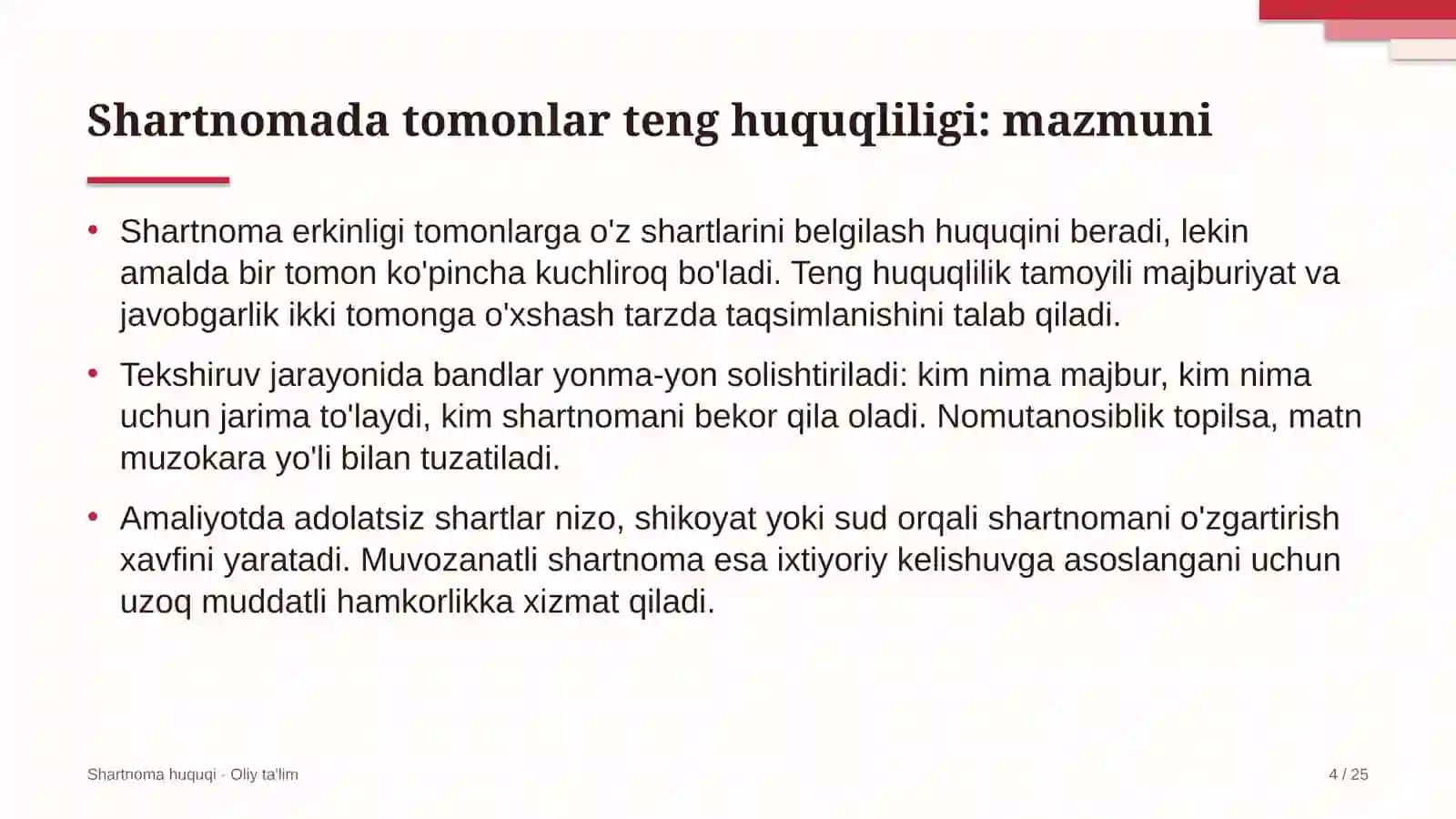 maktabgacha ta'lim tashkilotlarida shartnoma tuzishda tomonlarning teng huquqliligini ta'minlash 4836 4