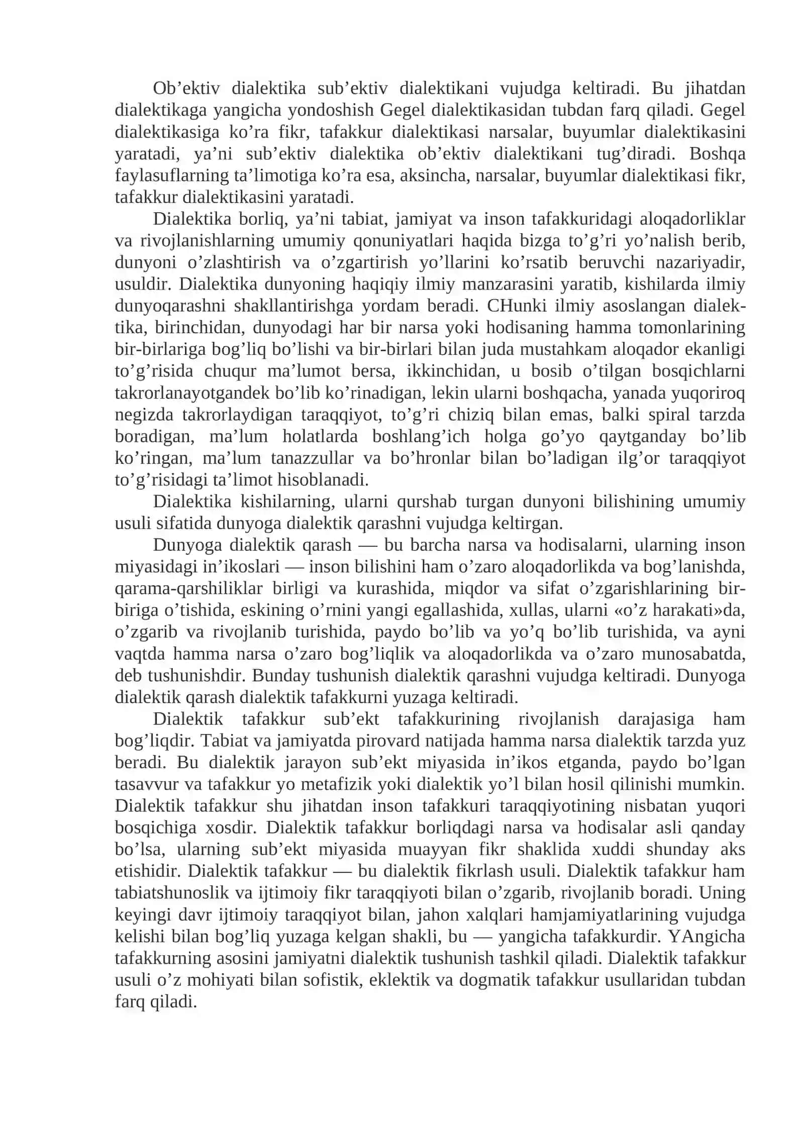 Rivojlanish falsafasi 4