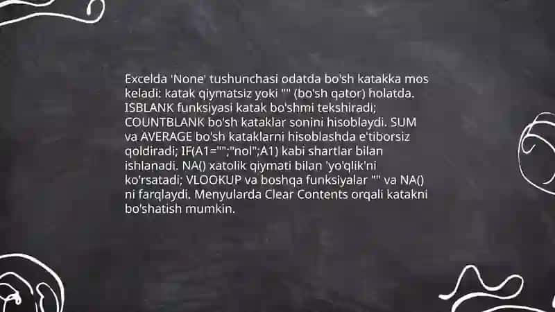 Microsoft Excel dasturi 4