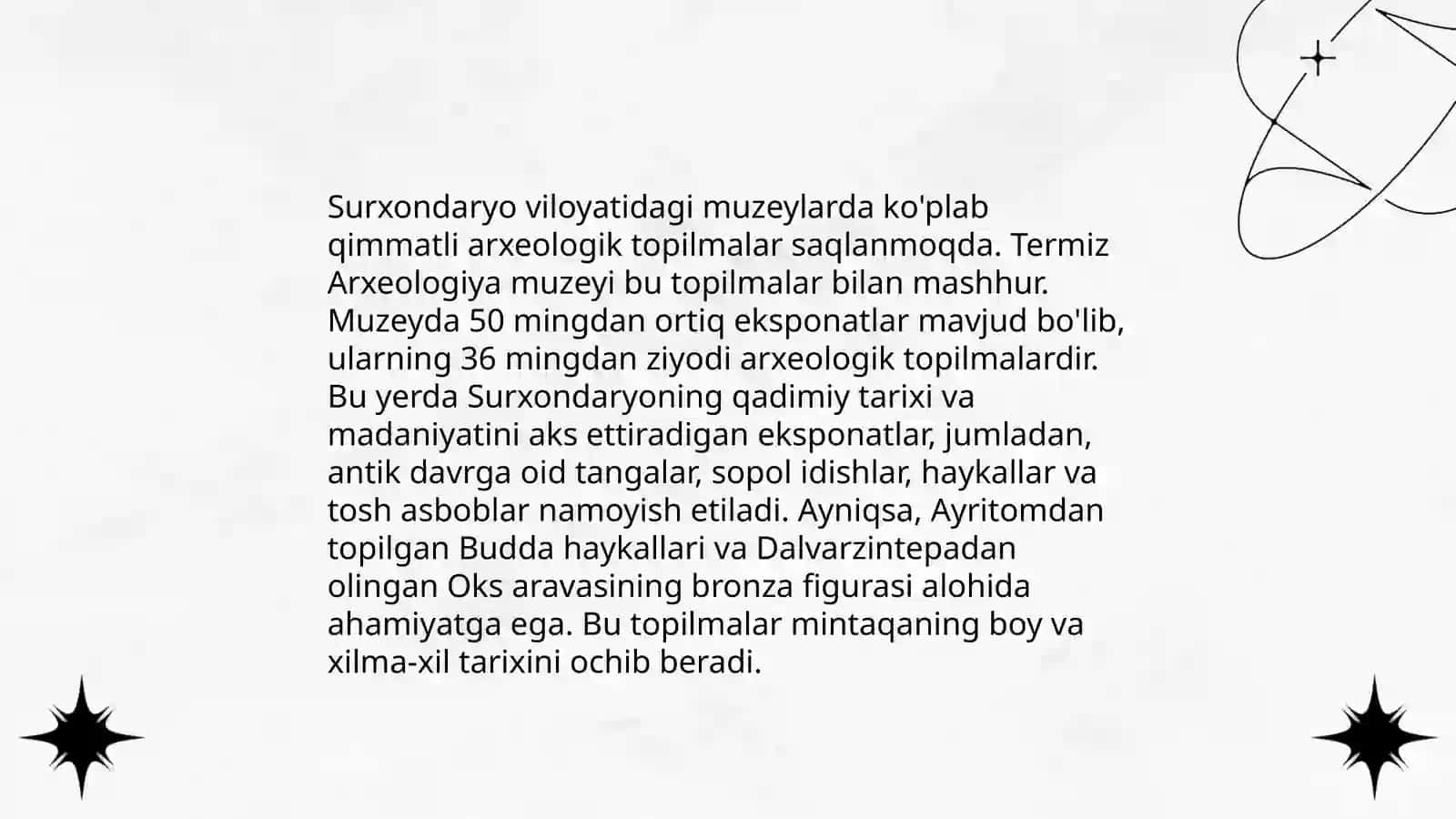 Qashqadaryo va Surxandaryo viloyatlaridagi Muzeylar 4