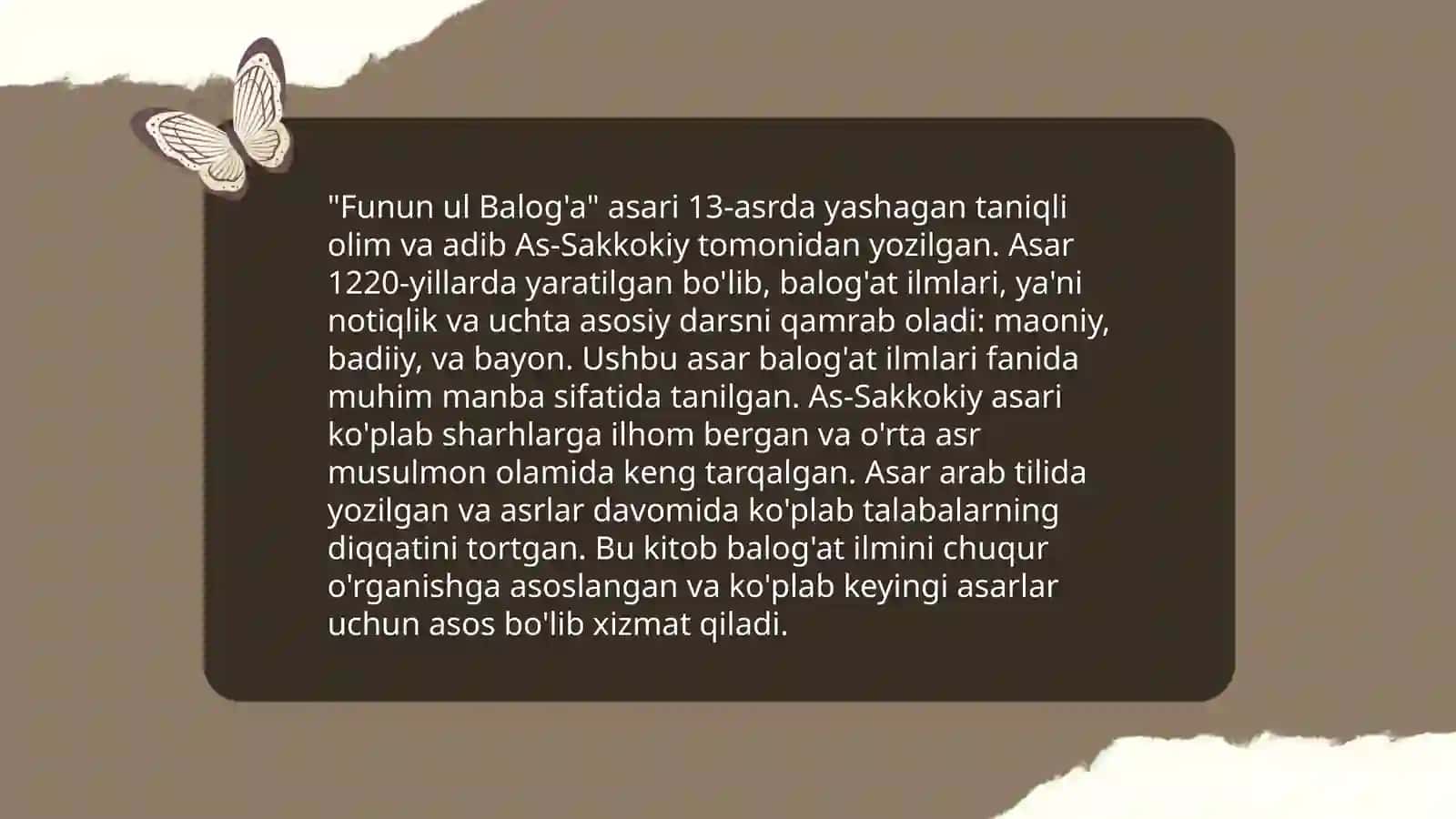 Funun ul Balog'a 4