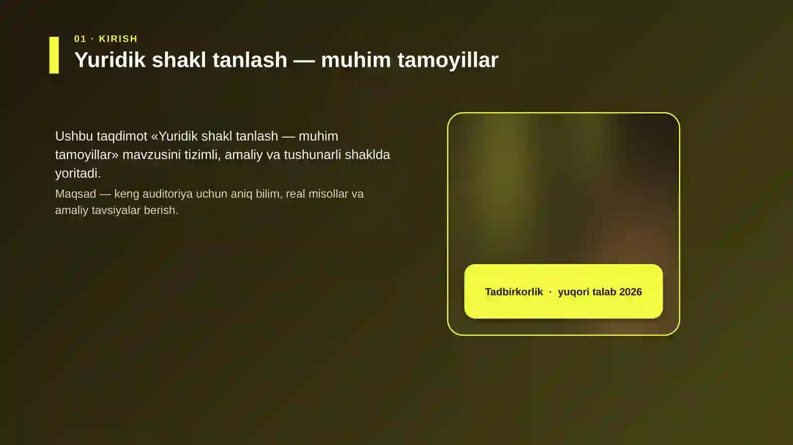 Yuridik shakl tanlash — muhim tamoyillar 4