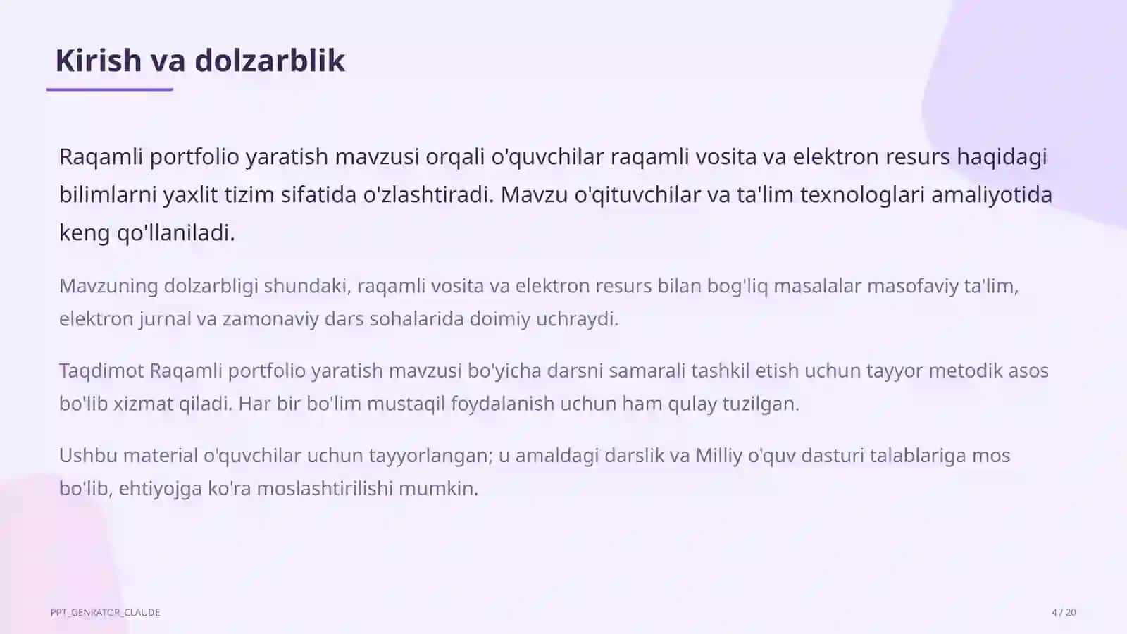 Raqamli portfolio yaratish 4