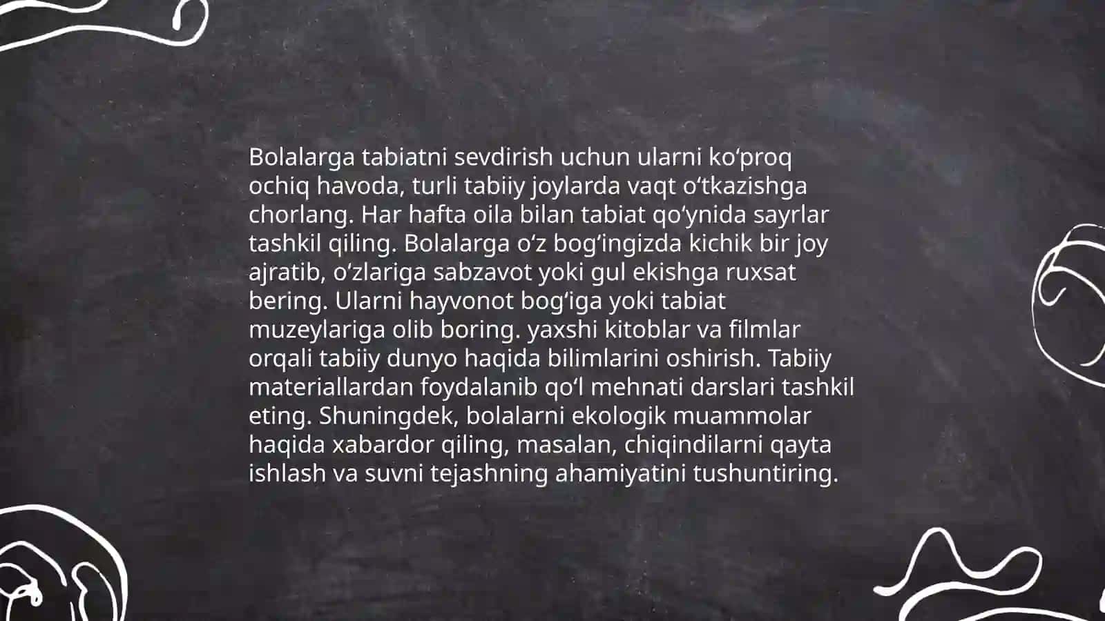 Maktabgacha yoshdagi bolalarni tabiat bilan tanishtirish yo'llari 4