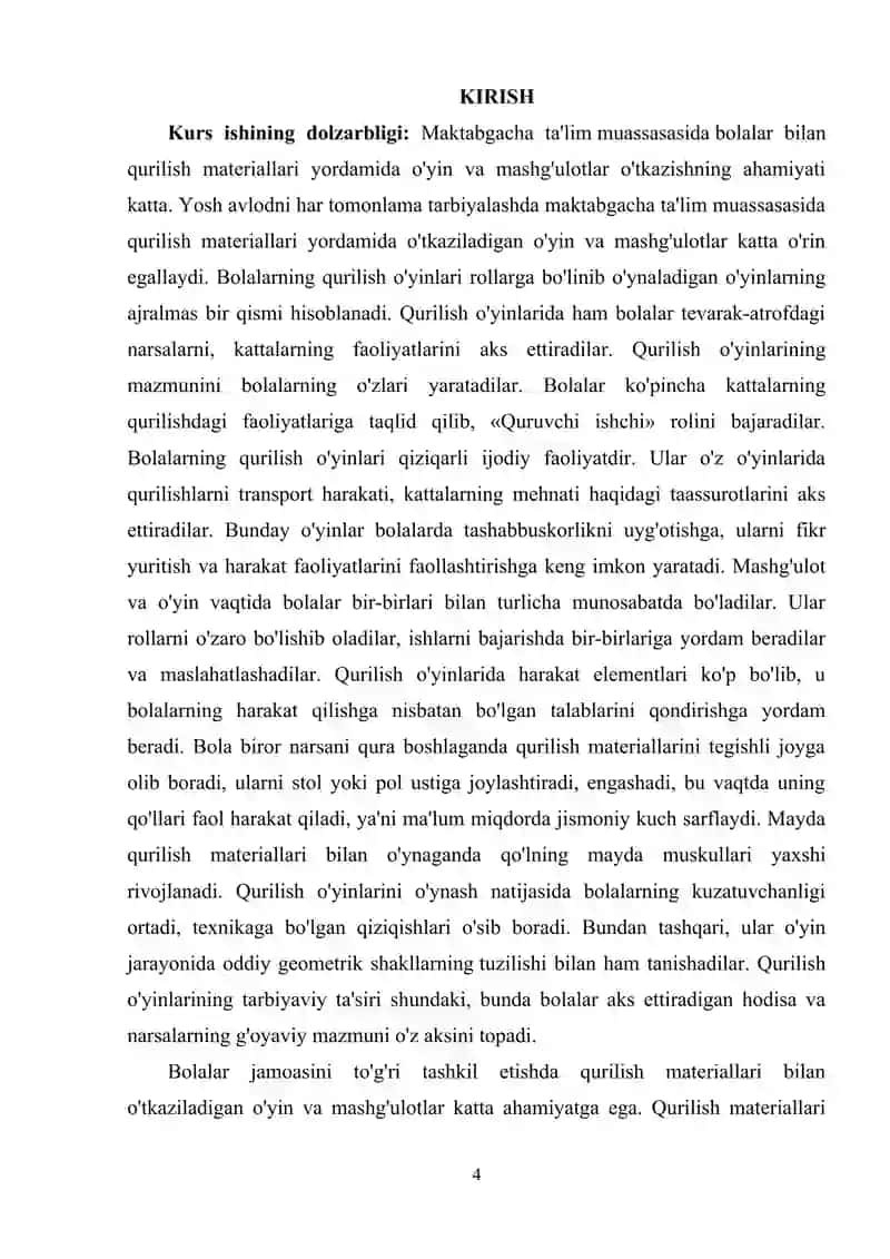 KATTA YOSHDAGI BOLALAR GURUHIDA QURISH-YASASH MASHG‘ULOTLARIDA PEDAGOGIKNING ROLI 4