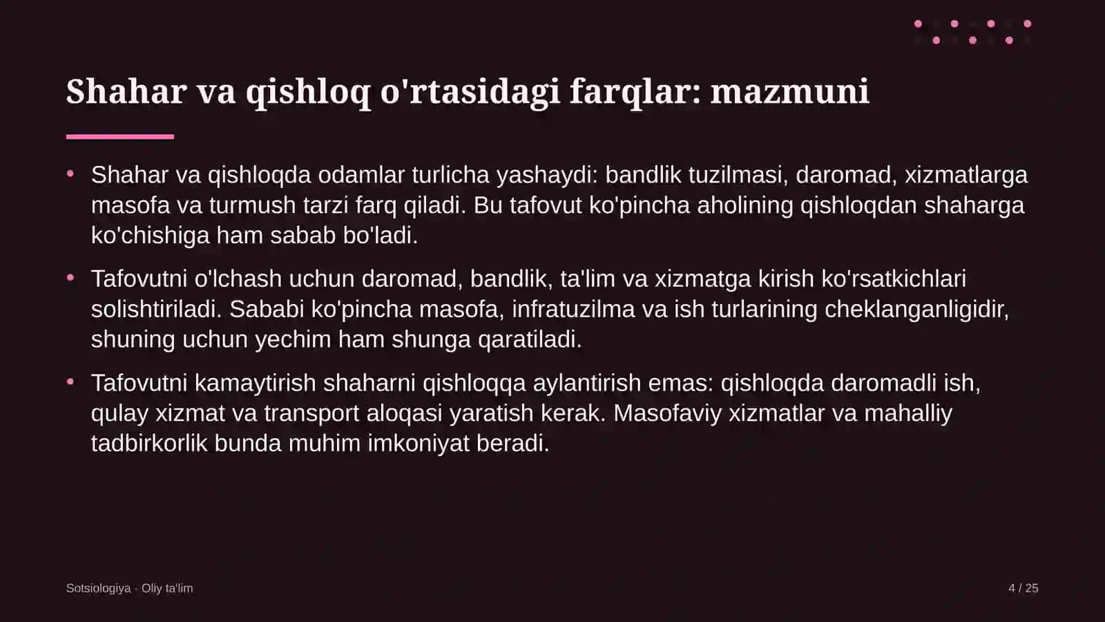 Lak-bo'yoq sanoatida shahar va qishloq o'rtasidagi farqlar 4