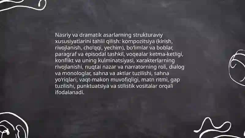 Nasriy va dramatik asarlarni ifodali o‘qishga tayyorlash 4