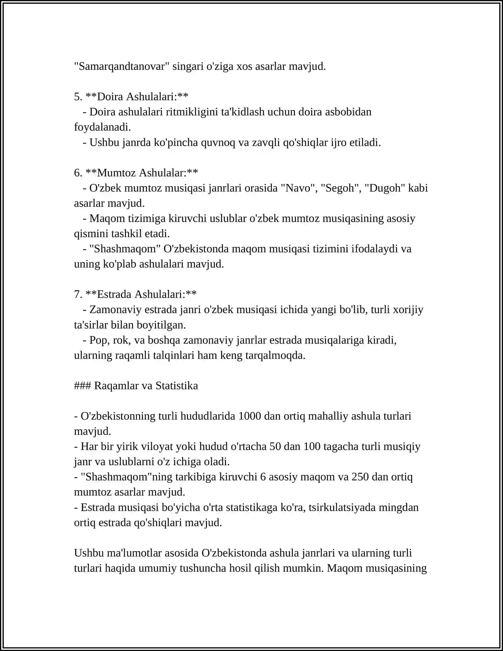 OʻZBEK MUSIQIY FOLKLORI JANIRLARI TASNIFI 4