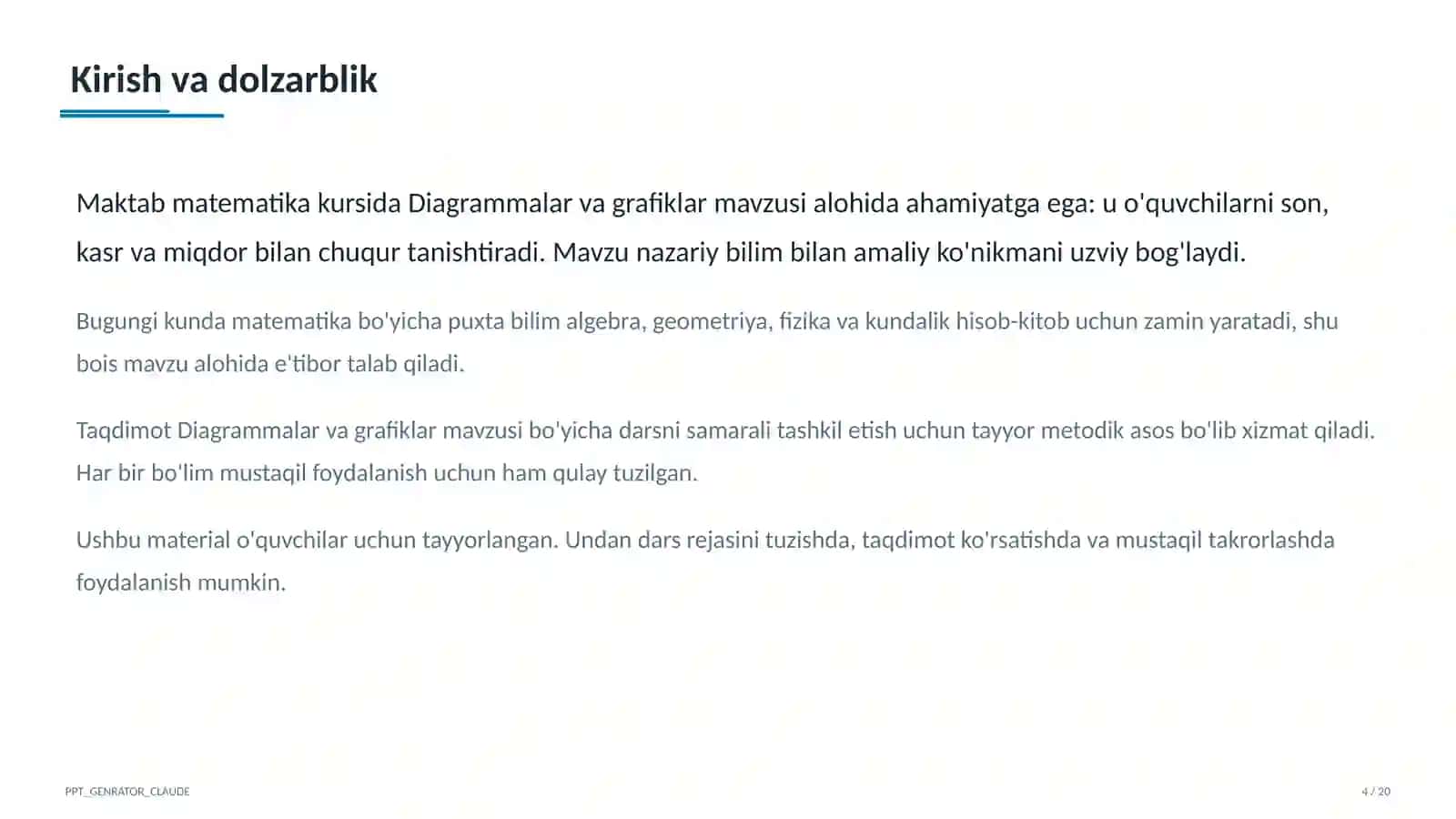 Diagrammalar va grafiklar (6-sinf) 4