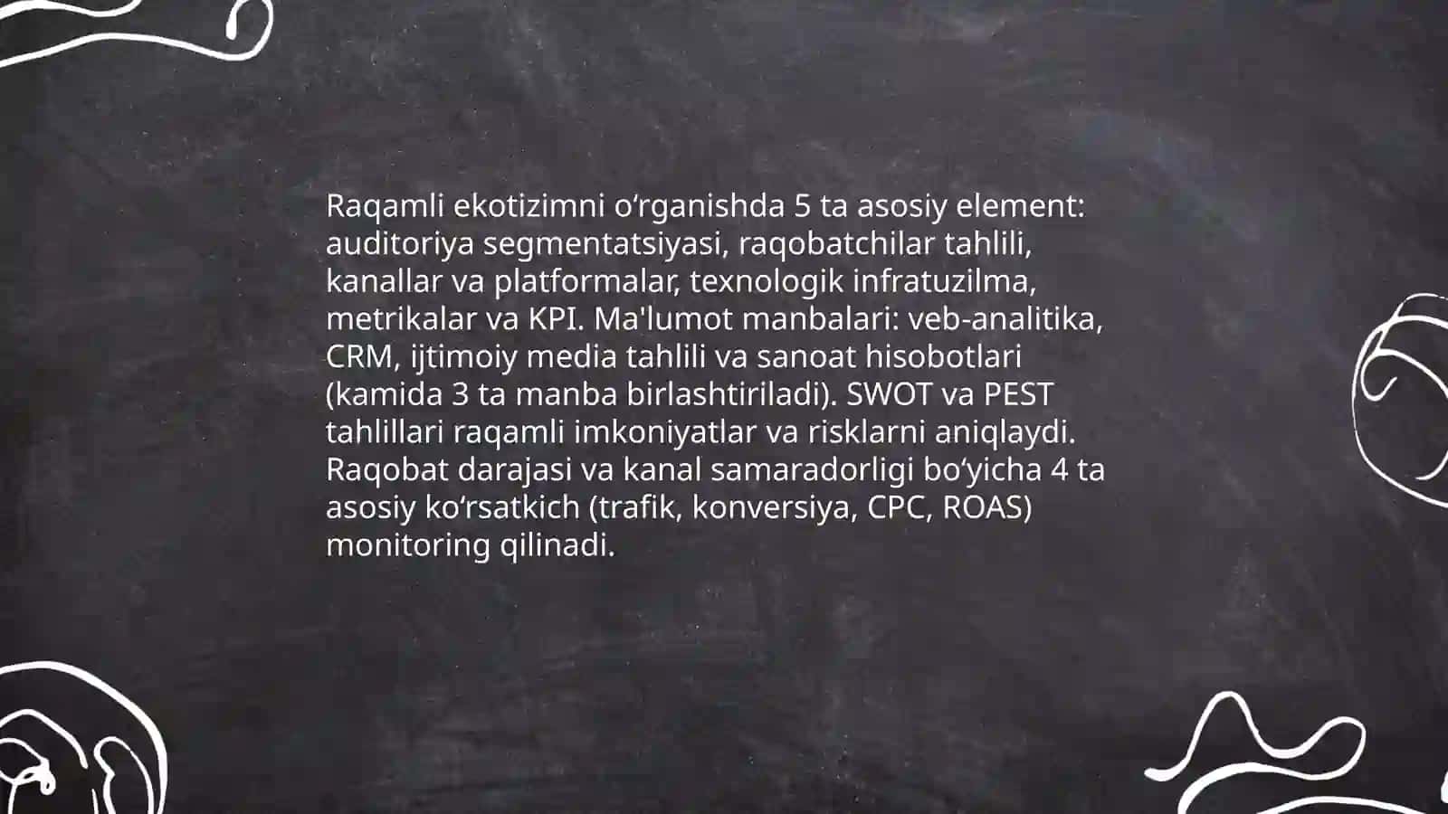 Raqamli marketing strategiyasini ishlab chiqarish bosqichlari 4