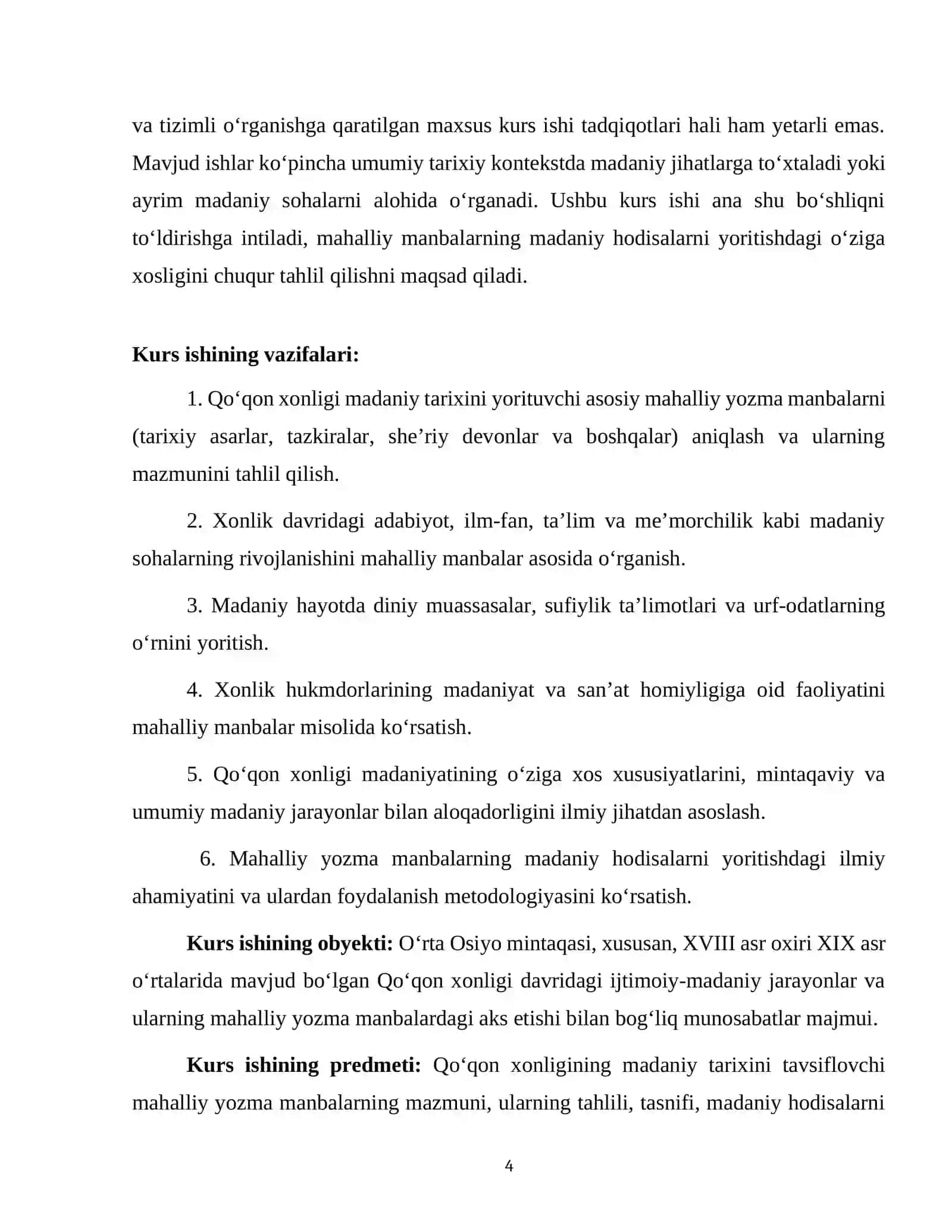 Qo’qon xonligining madaniy tarixi tavsifi 4