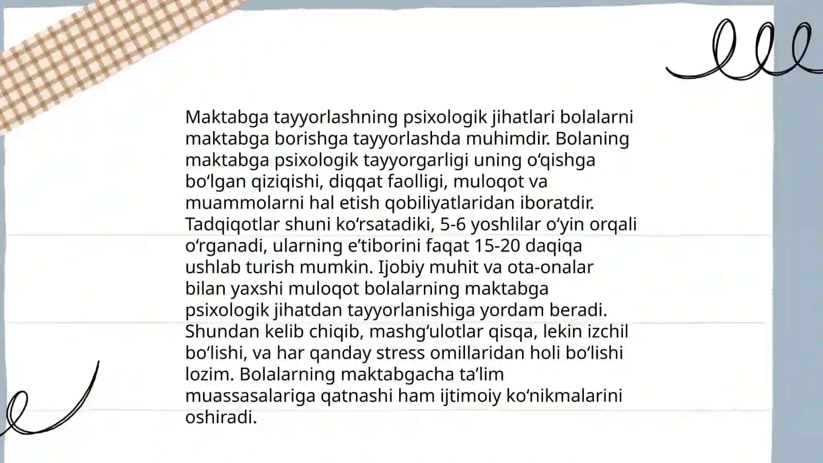 Bolaning maktab taʼlimiga psixologik tayyorgarligi 4