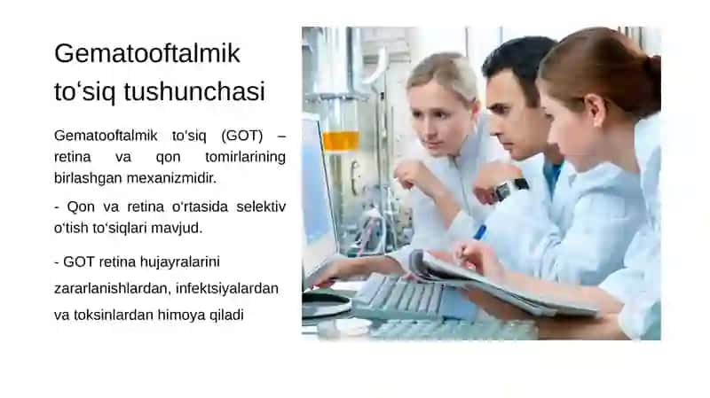 Gematooftalmik toʻsiqning tarkibi,funksiyalari,buzilishlari 4