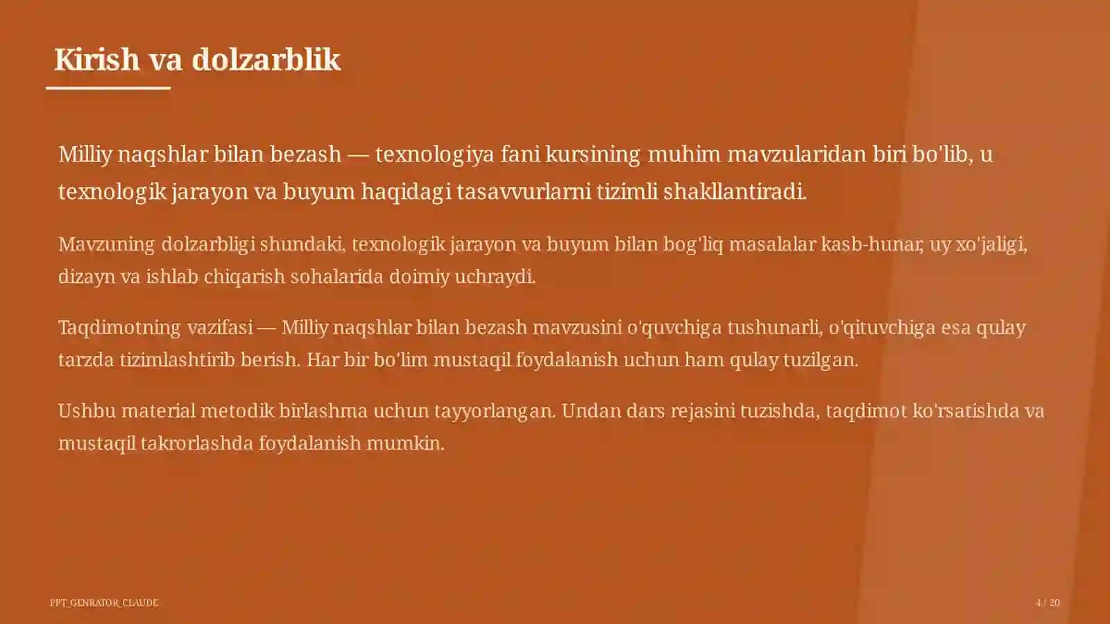 Milliy naqshlar bilan bezash (3-sinf) 4
