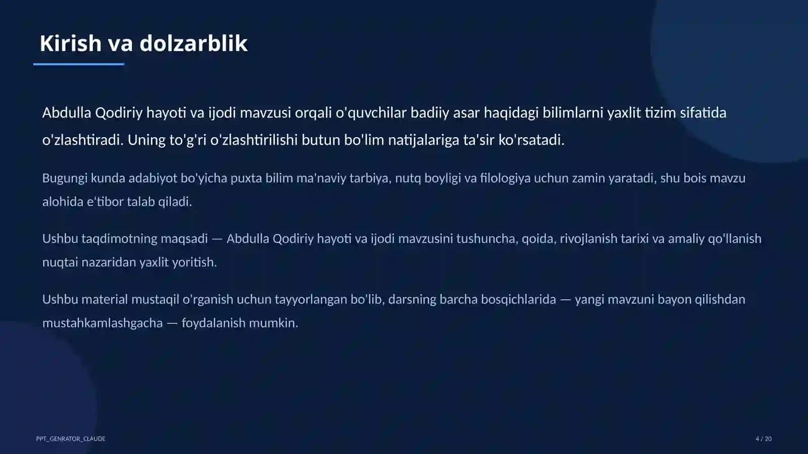 Abdulla Qodiriy hayoti va ijodi (7-sinf) 4