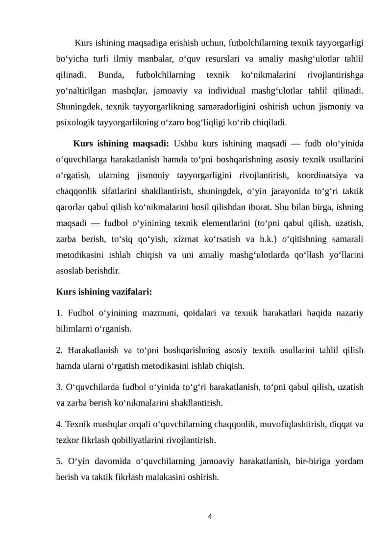 Futbol o`yinining tarixi, qoidalari, texnikasi taktikasining tasnifi 4