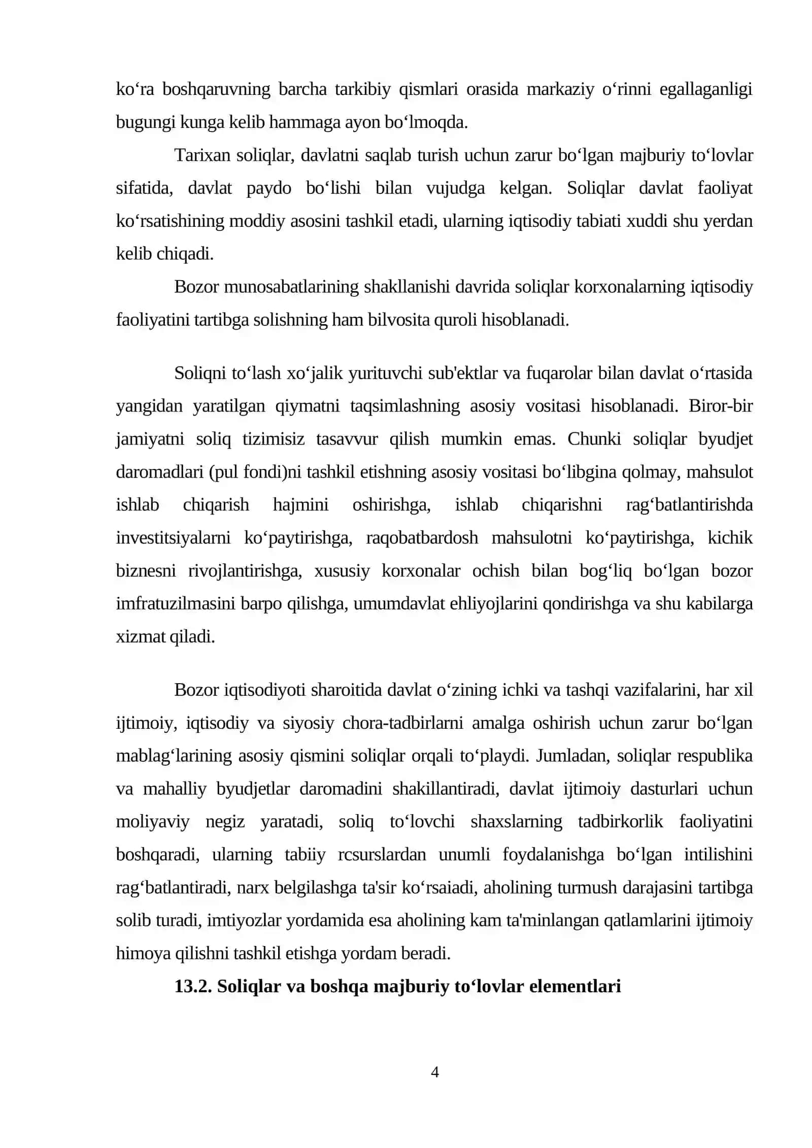 SOLIQLARNING IQTISODIY MOHIYATI VA PRINTSIPLARI (4-soat) 4