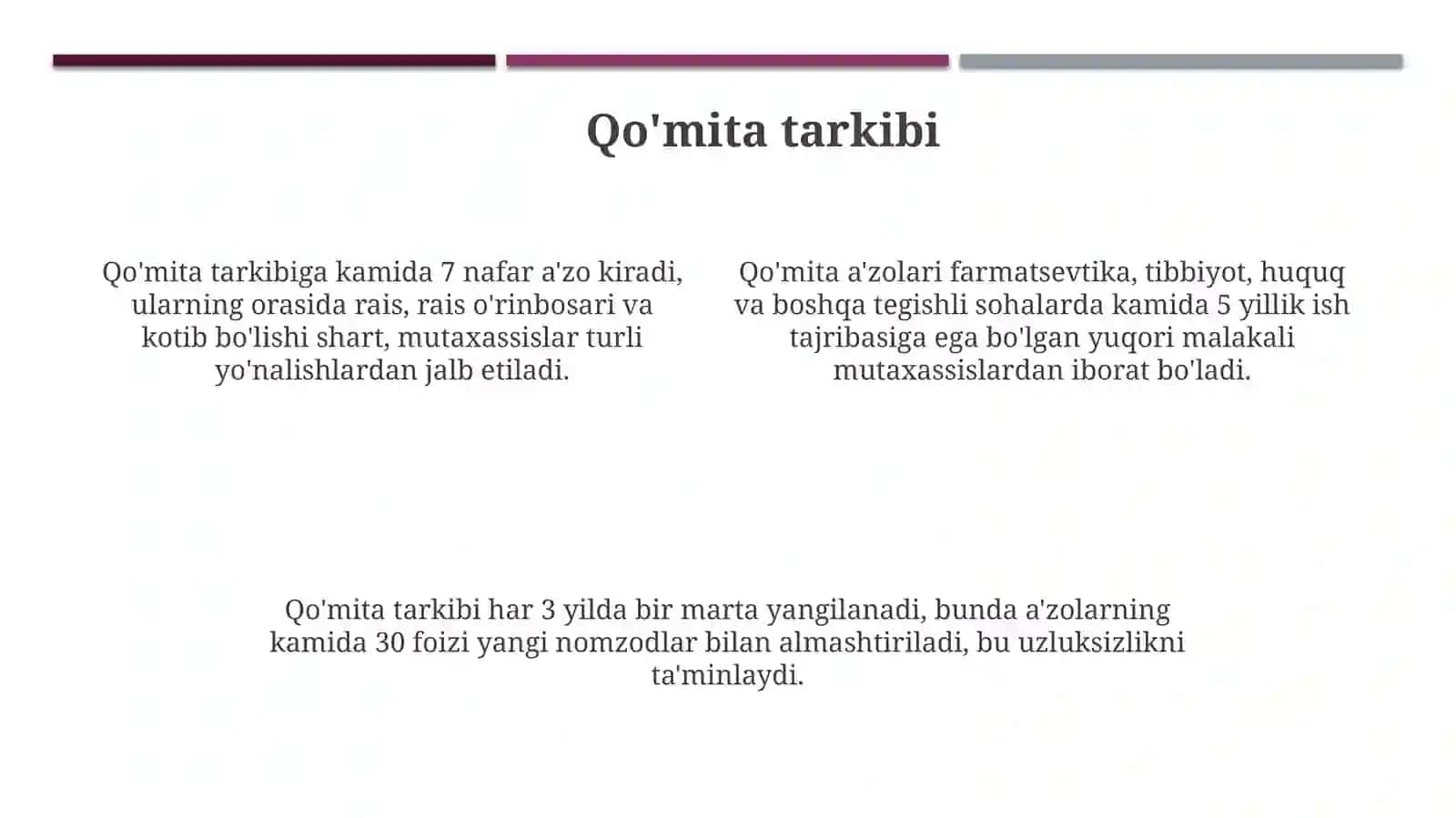 Farmatsevtikamahsulotlarixavfsizligimarkazidavlatmuassasasiningqo‘mitalarihaqidama’lumot 4