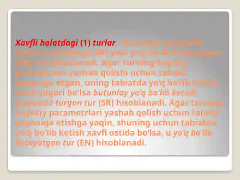 Hayvonotdunyosi resurslaridan oqilona foydalanish va muhofaza qilish 4