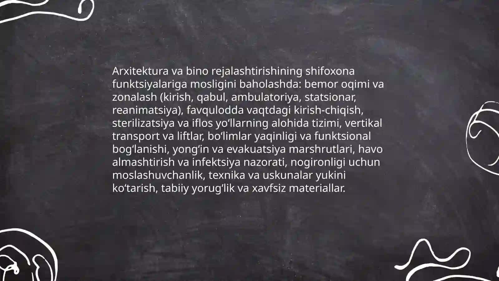 Ixtisoslashtirilgan davolash-profilaktika muassasalarining loyiha materiallari bo‘yicha baholash 4