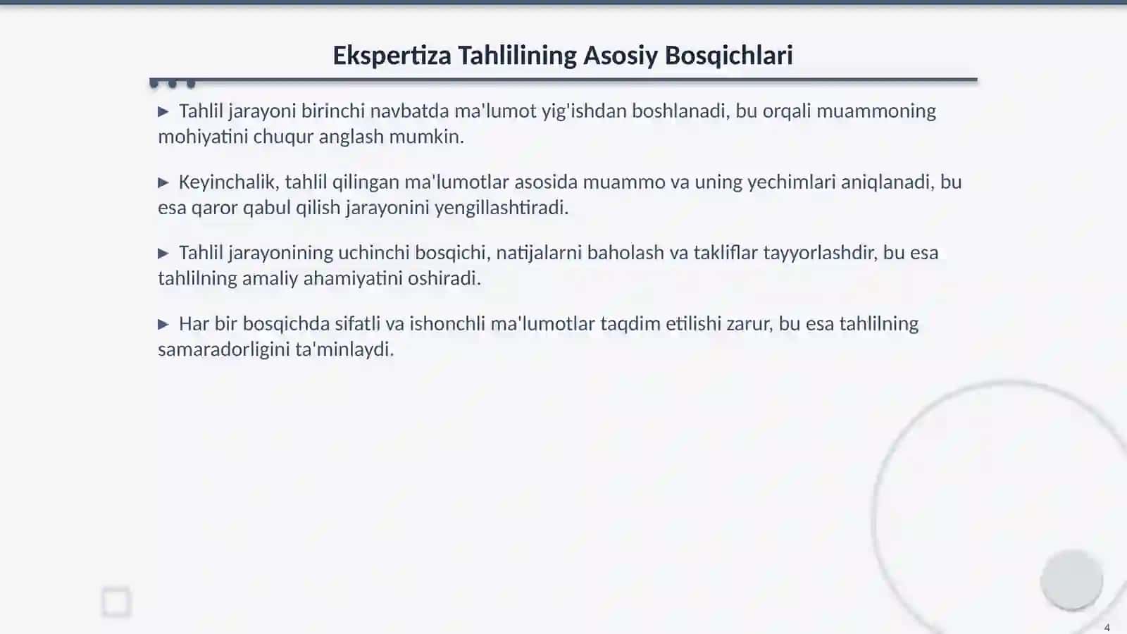 Ekspertizani Tahlil Qilish: Asosiy Tamoyillar va Amaliyot 4