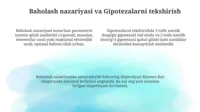 Matematik statistika elementlari 4