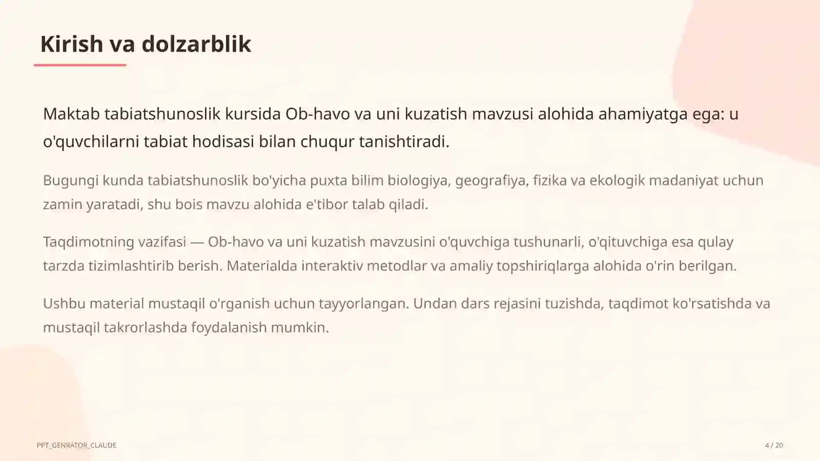 Ob-havo va uni kuzatish (2-sinf) 4