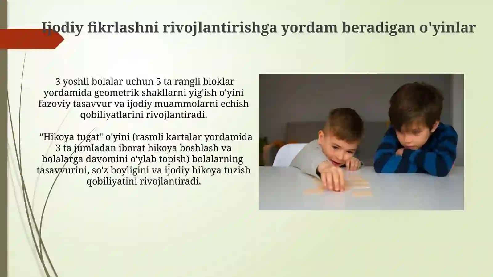 Uch yoshli bolalarda harakatli so'z o'yinlarini tashkil etish 4