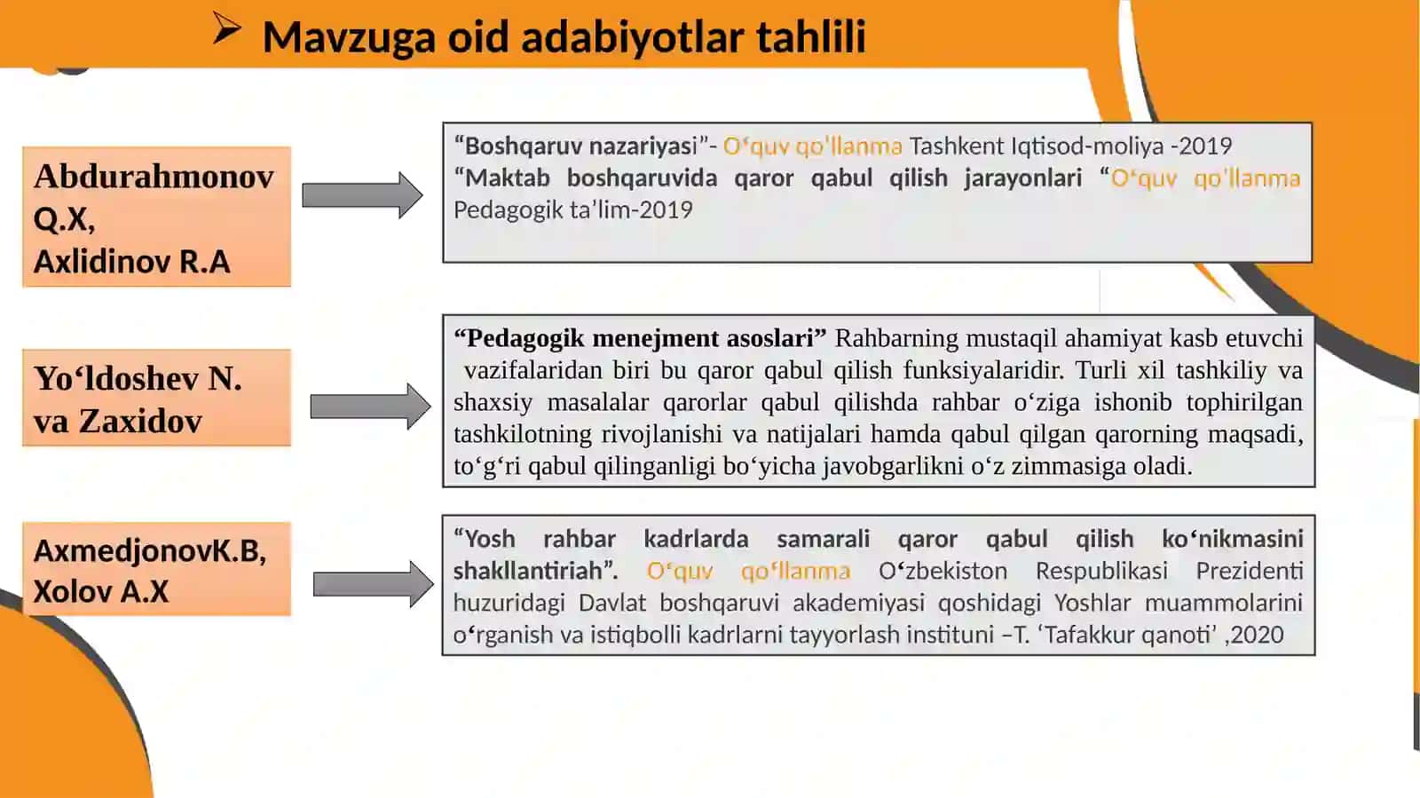 Menejerlik o’quv kursi: A.Avloni nomidagi pedagogik mahorat 4