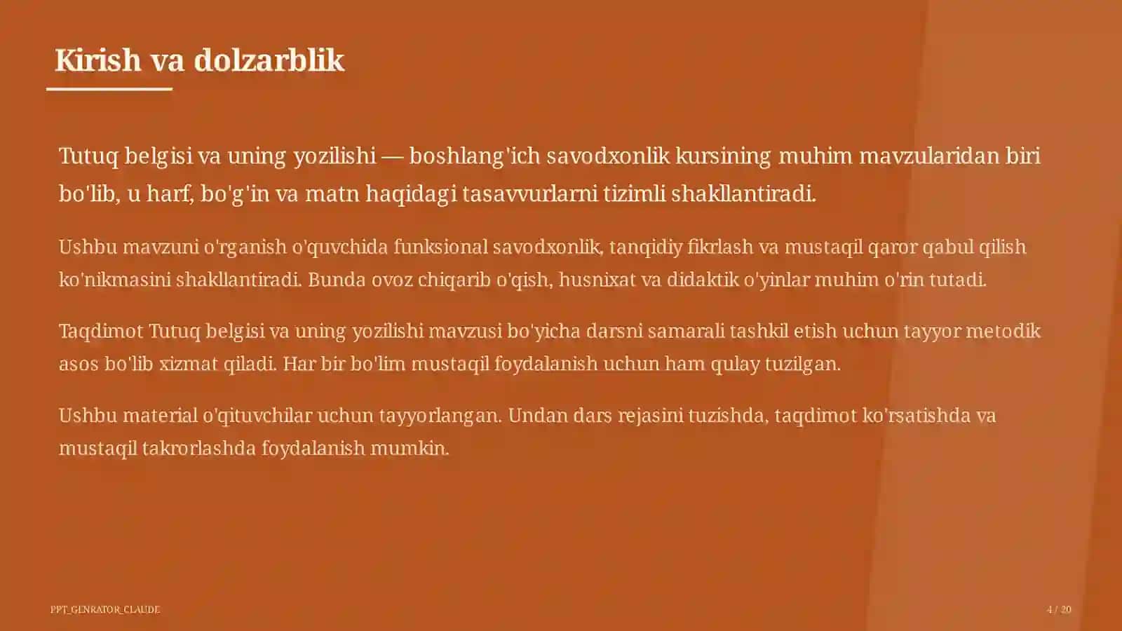 Tutuq belgisi va uning yozilishi (2-sinf) 4