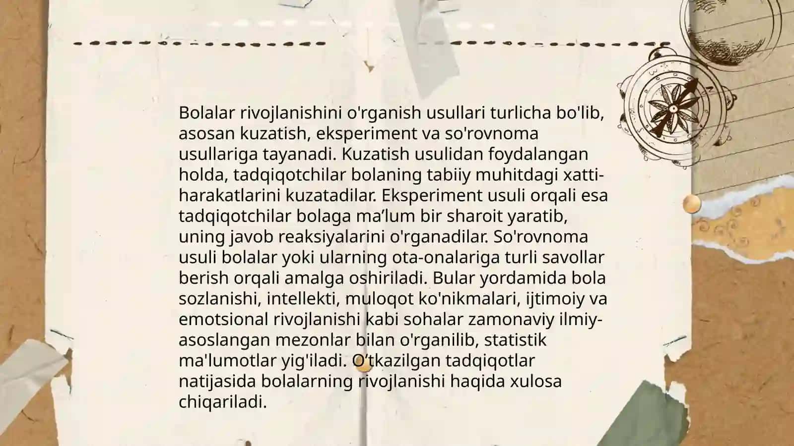 Maktabgacha ta'lim tarbiya pedagogikasining tadqiqod metodlari 4