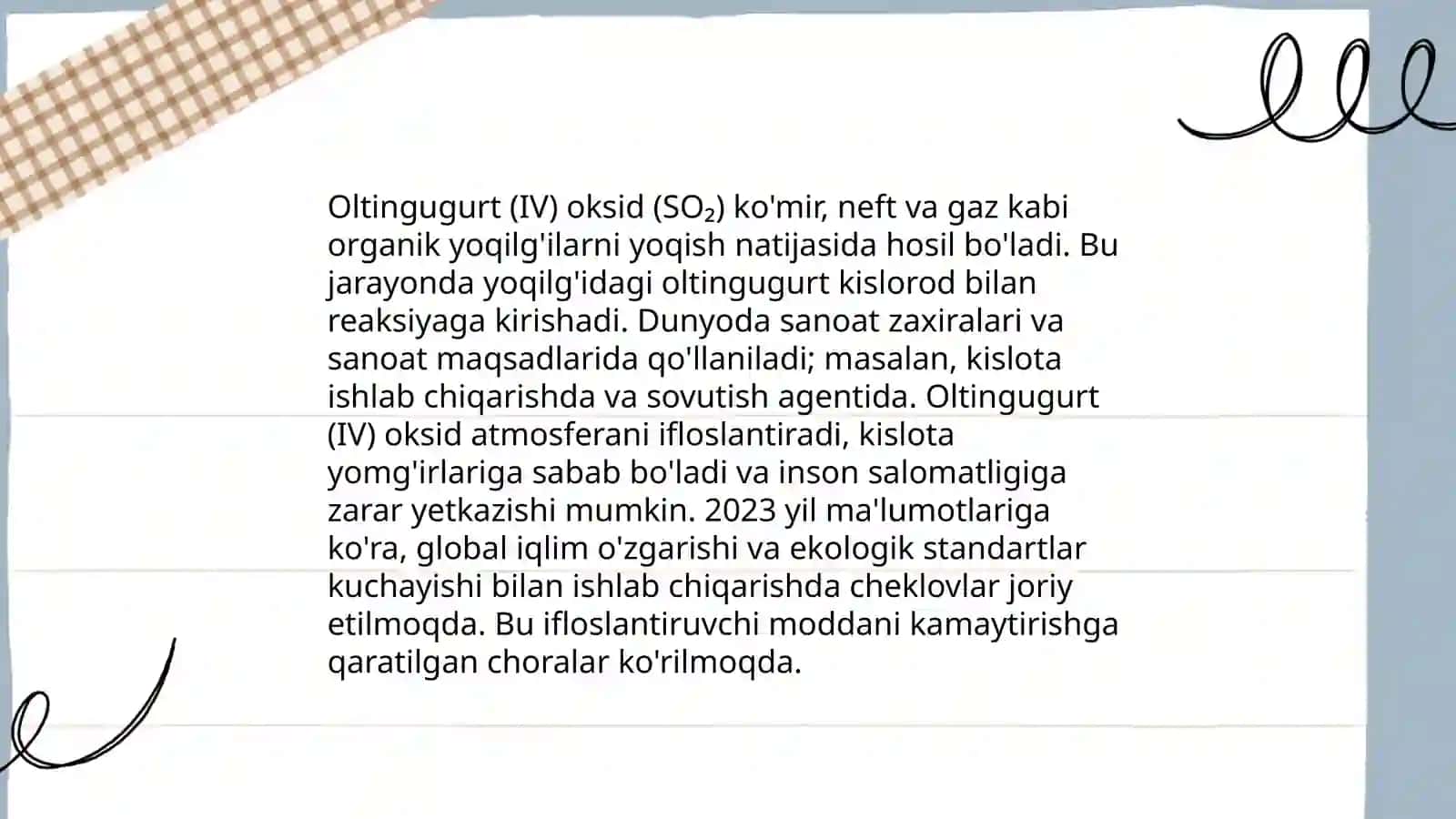 Oltingugurt 4 oksidi oltingugurt 6 oksidi olinishi xossalari 4