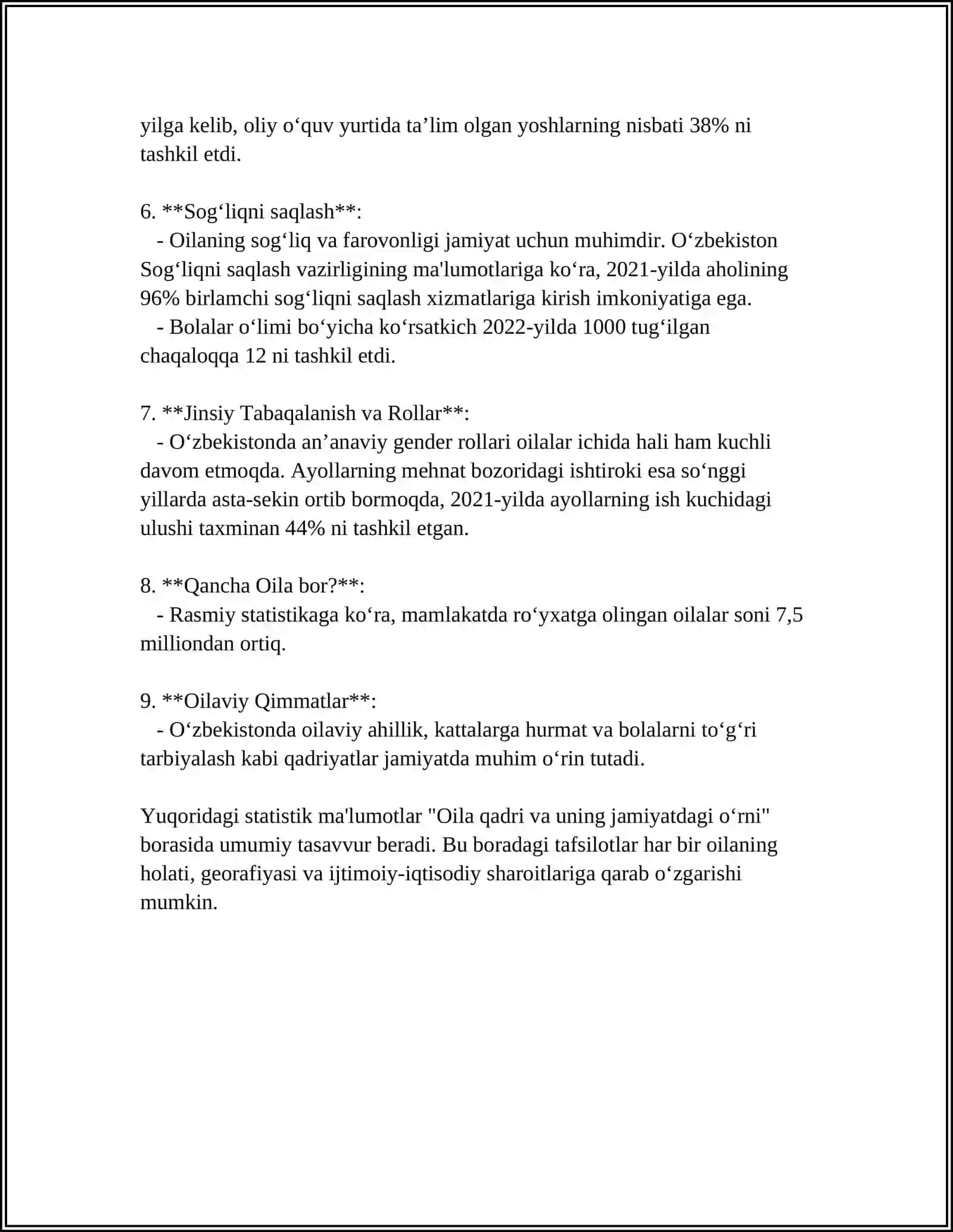 O'SPIRINLARDA TURMUSH HAQIDAGI TASAVVURLARINI RIVOJLANTIRISH 4