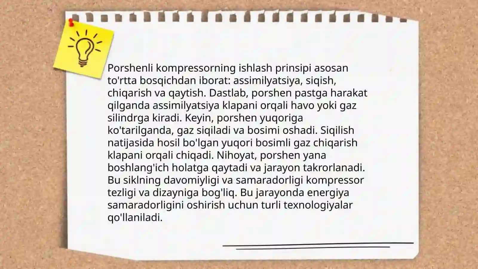 Porshenli kompressorning konstruksiyasi va ishlash prinspini oʻrganish 4