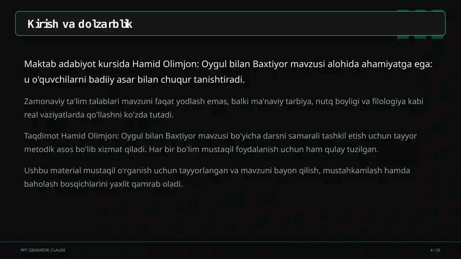 Hamid Olimjon: Oygul bilan Baxtiyor (5-sinf) 4