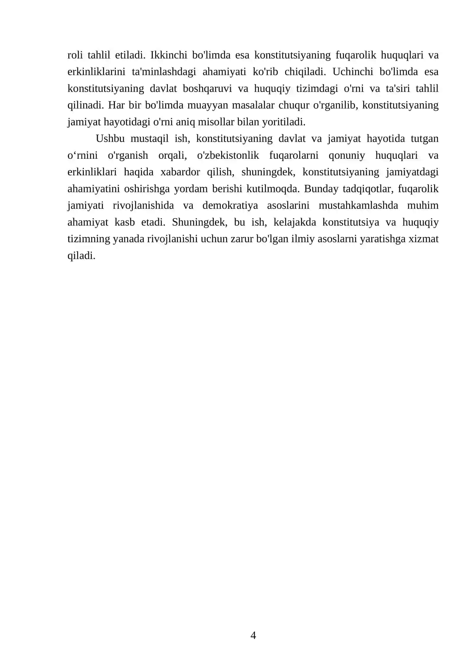 Konstitutsiyaning davlat va jamiyat hayotida tutgan oʻrni 4