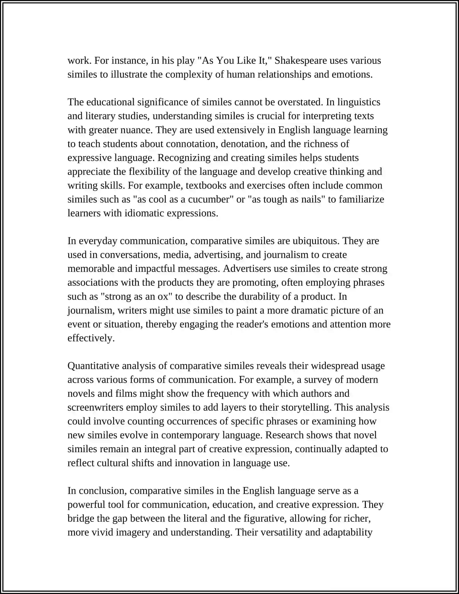 Comparative Similes 4