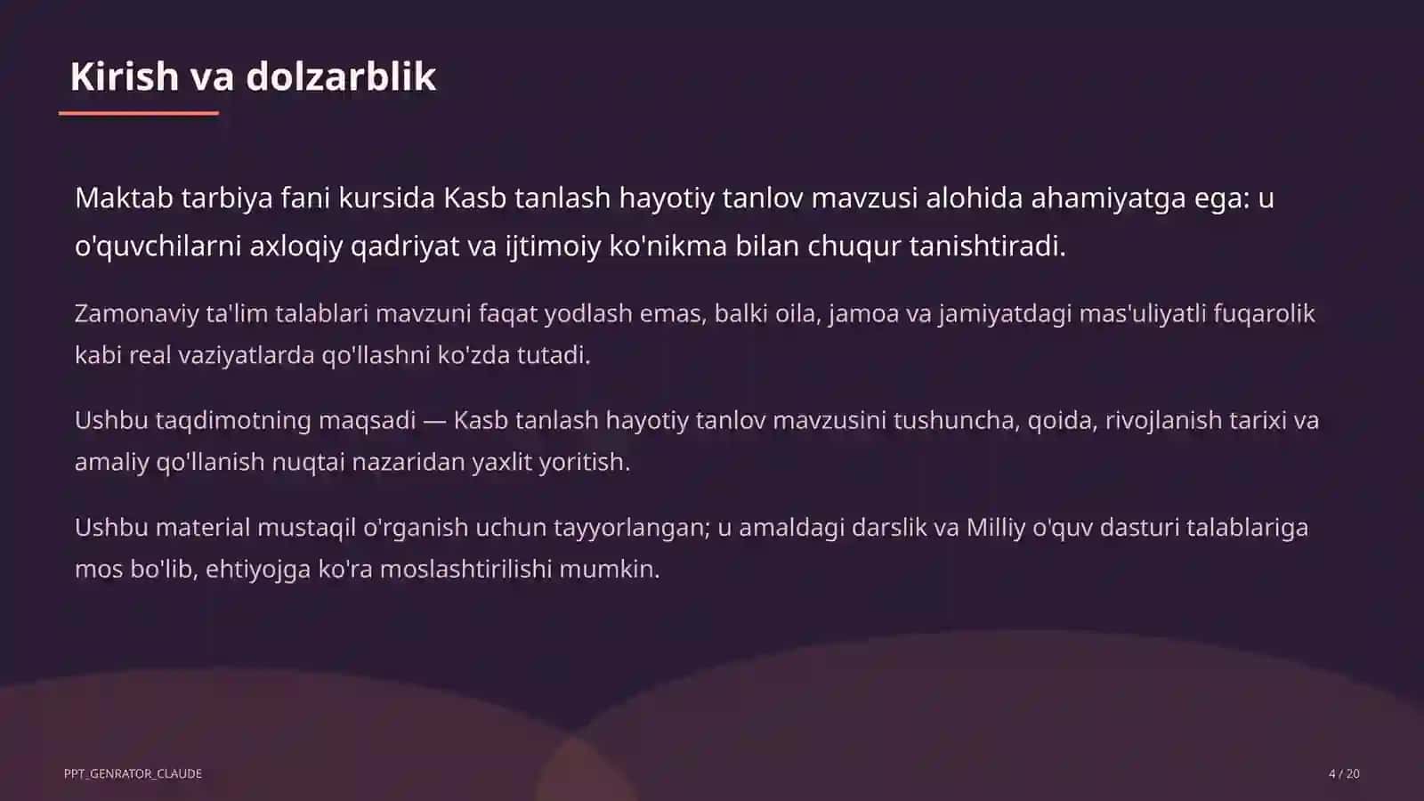 Kasb tanlash hayotiy tanlov (9-sinf) 4