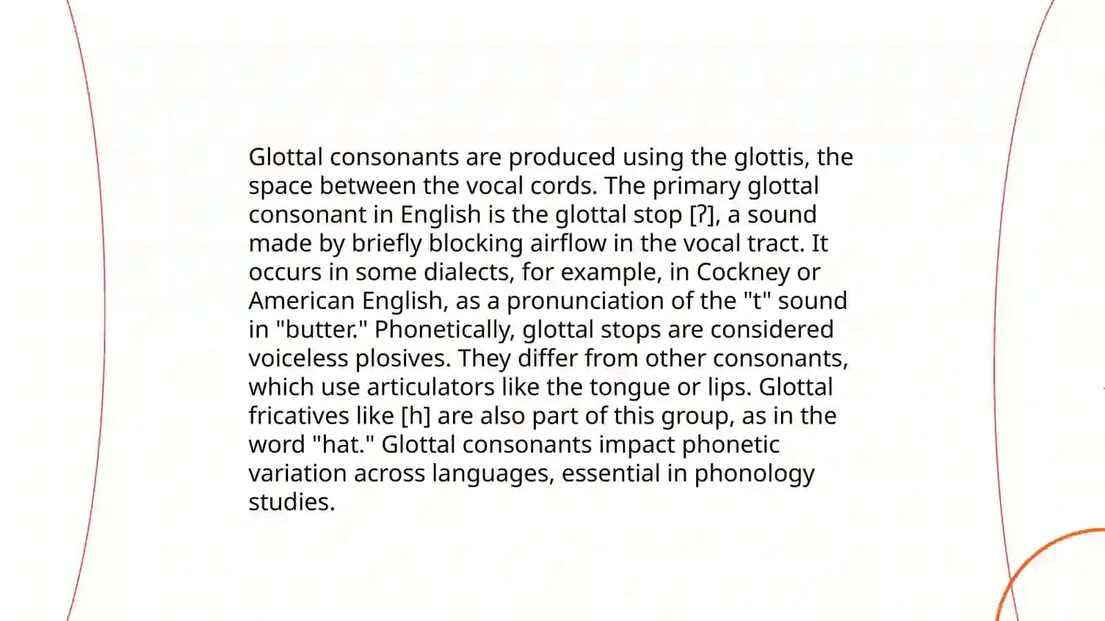 Glottal consonant 4
