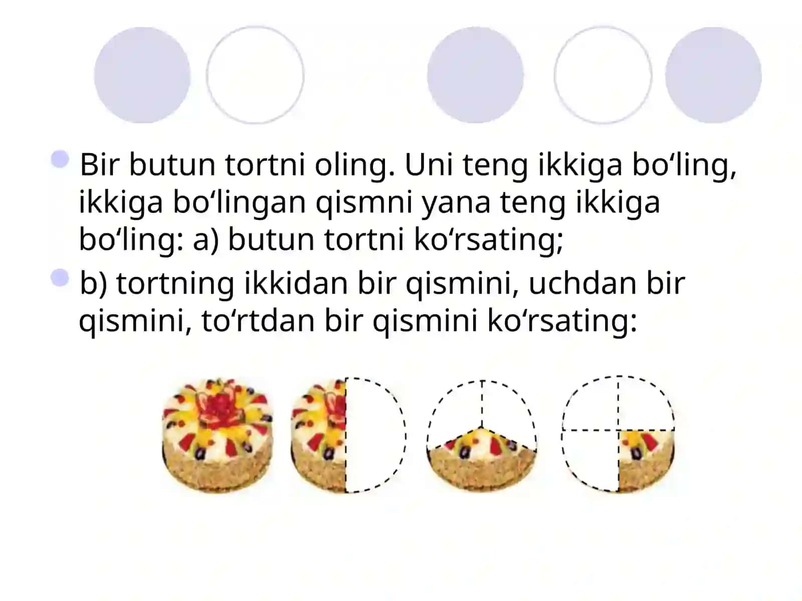 Kasr tushunchasi bilan tanishtirish metodikasi 4