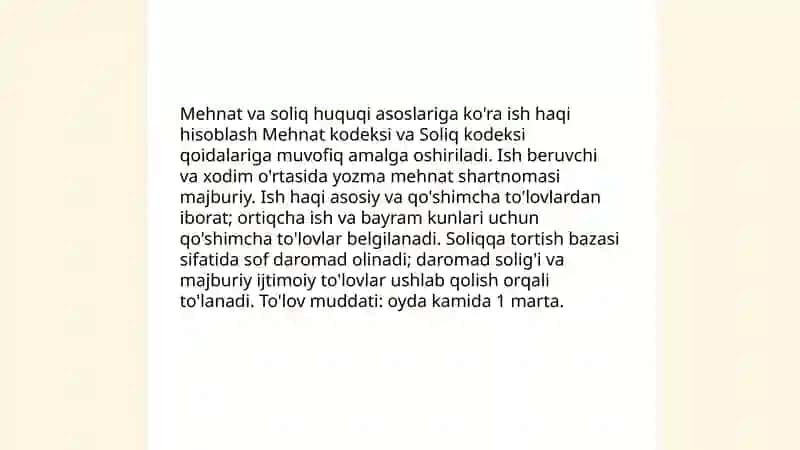 Dorixonalarda xodimlarning ish haqini hisoblash tartibi 4